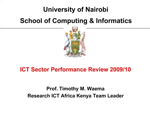 University of Nairobi School of Computing Informatics