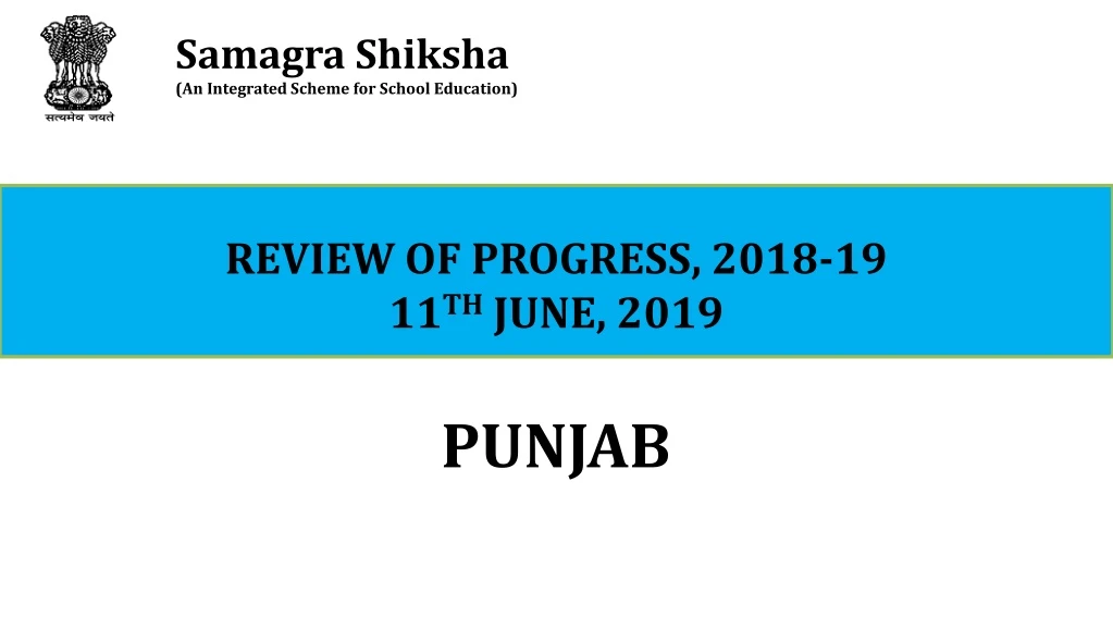 review of progress 2018 19 11 th june 2019