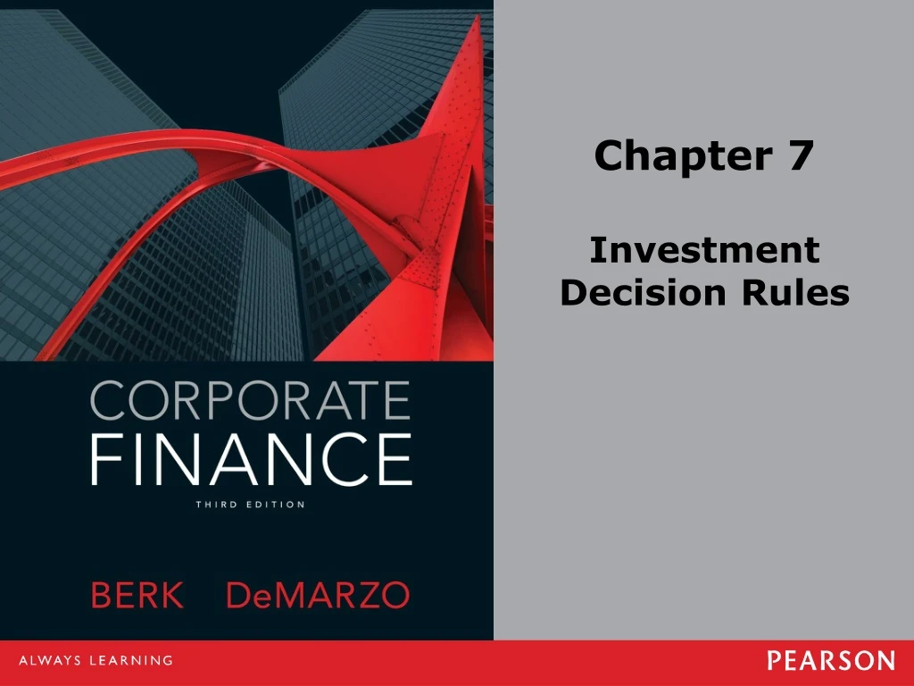 chapter 7 investment decision rules
