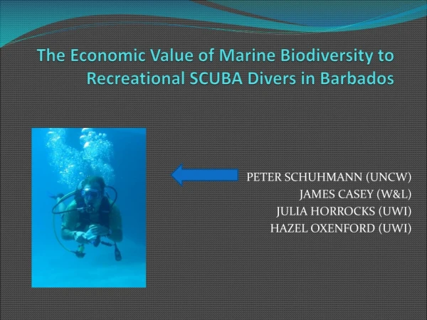 The Economic Value of Marine Biodiversity to Recreational SCUBA Divers in Barbados