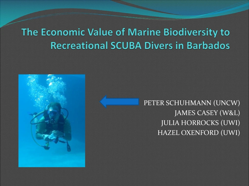 the economic value of marine biodiversity to recreational scuba divers in barbados