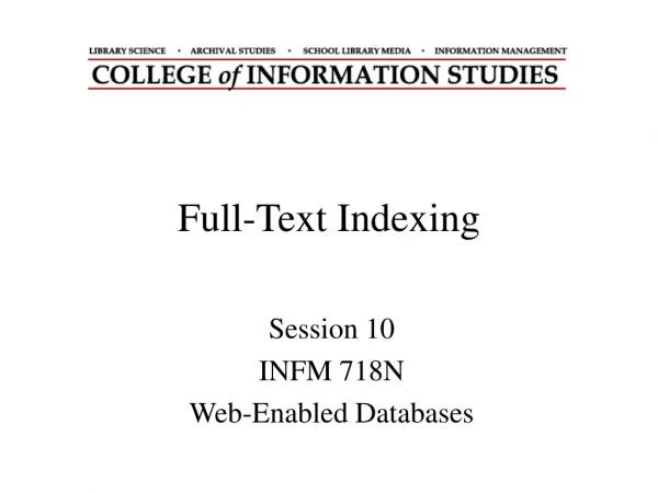 Full-Text Indexing