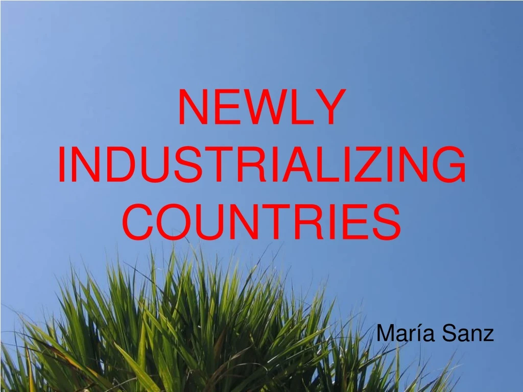 newly industrializing countries