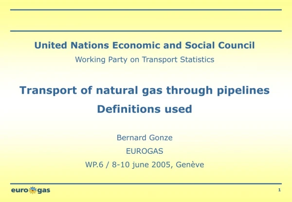 United Nations Economic and Social Council Working Party on Transport Statistics