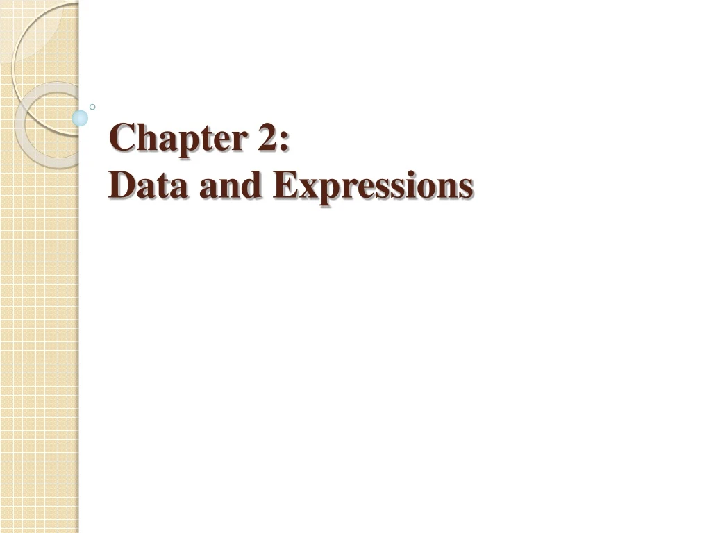 chapter 2 data and expressions