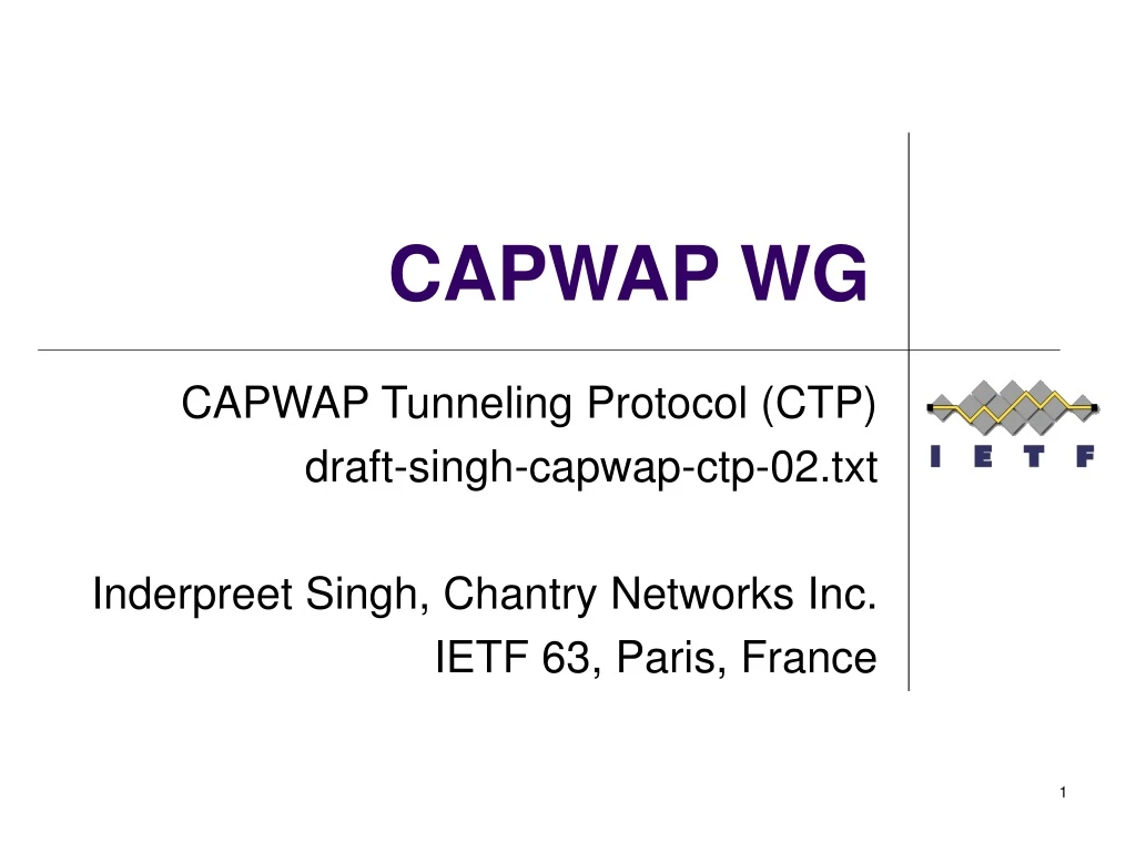capwap wg