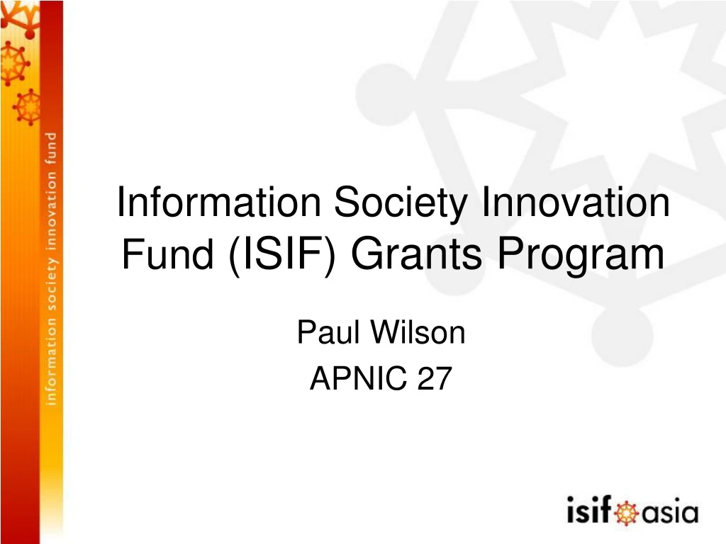 information society innovation fund isif grants program