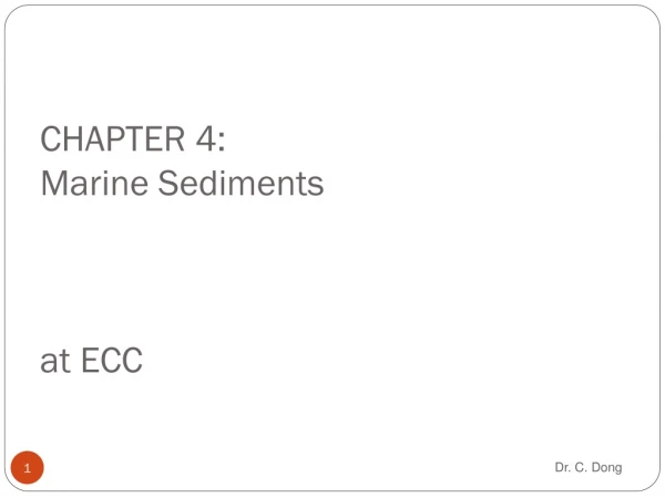 CHAPTER 4:   Marine Sediments at ECC