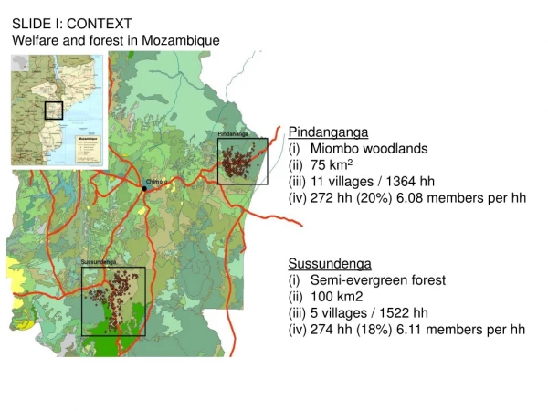 SLIDE I: CONTEXT Welfare and forest in Mozambique
