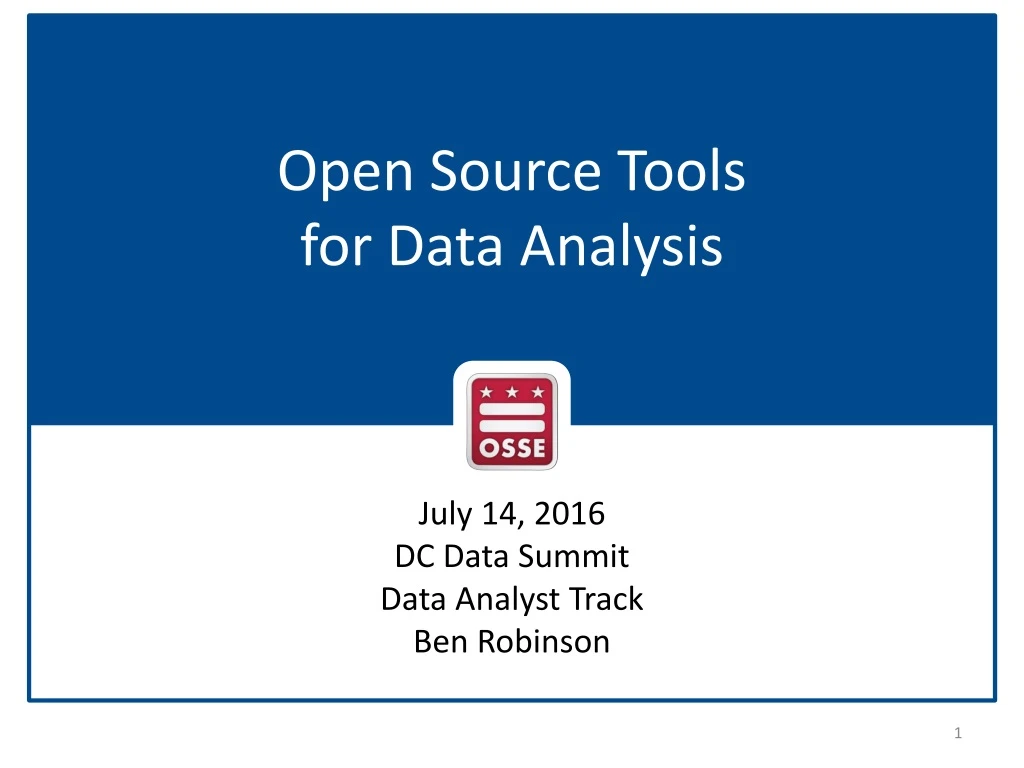 open source tools for data analysis