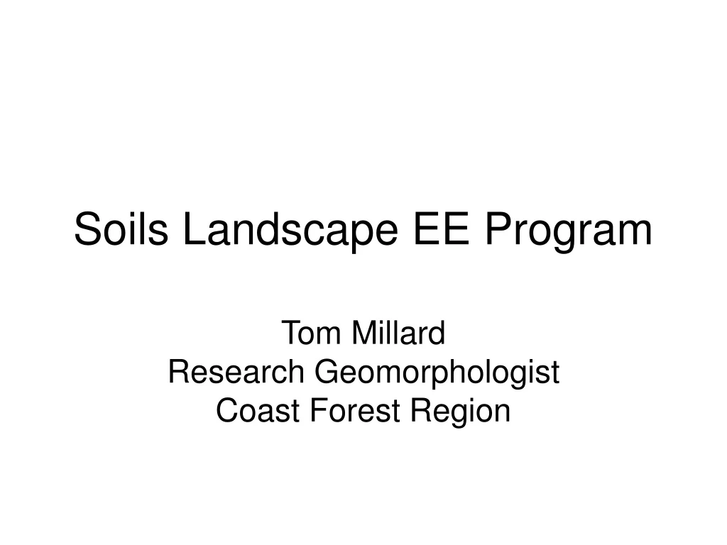 soils landscape ee program