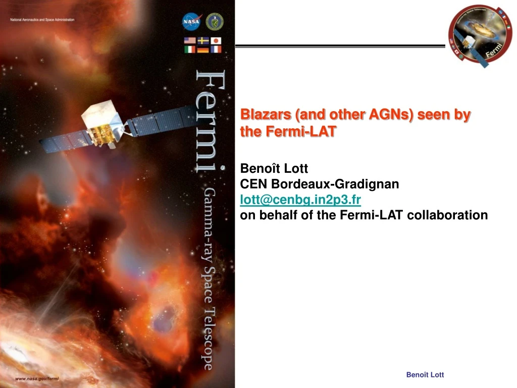 blazars and other agns seen by the fermi lat beno