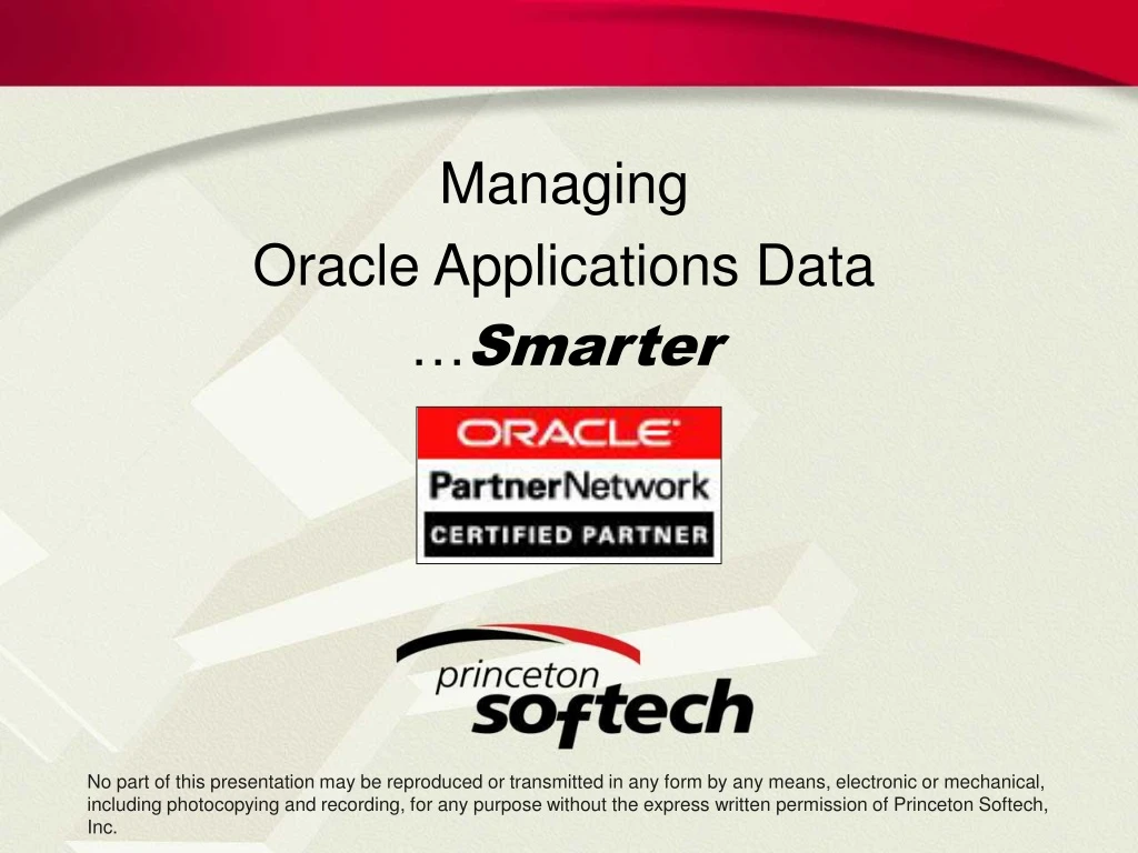 managing oracle applications data smarter
