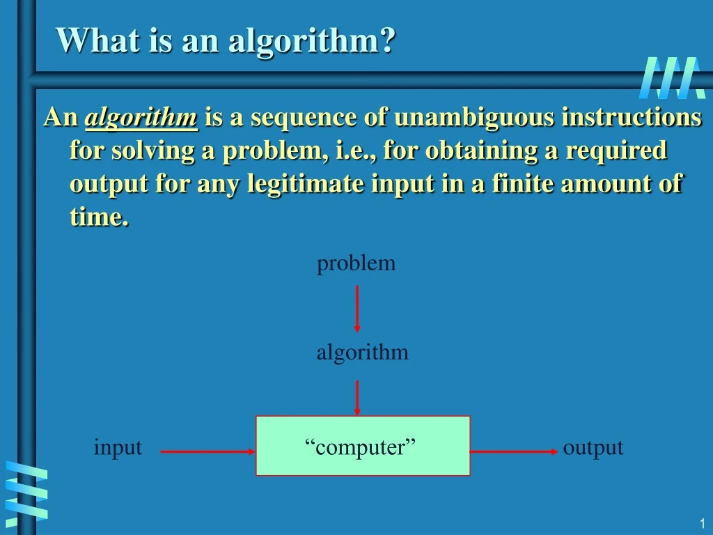 what is an algorithm