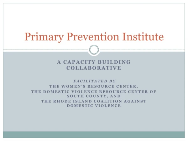 Primary Prevention Institute