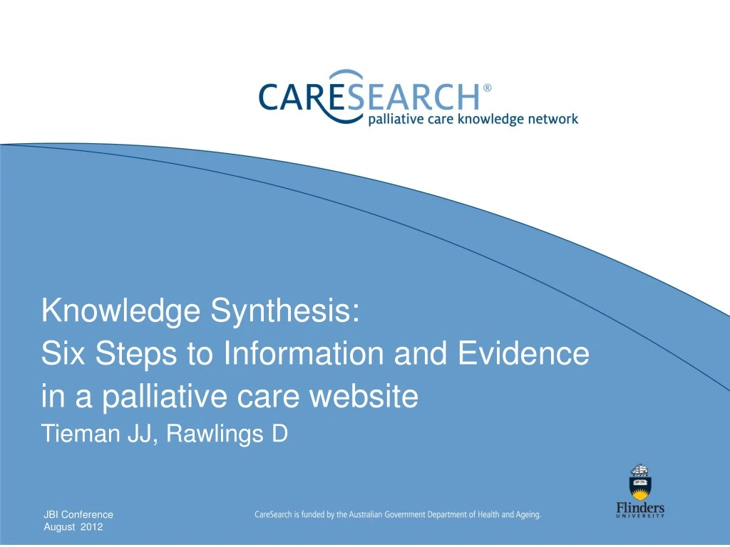 knowledge synthesis six steps to information