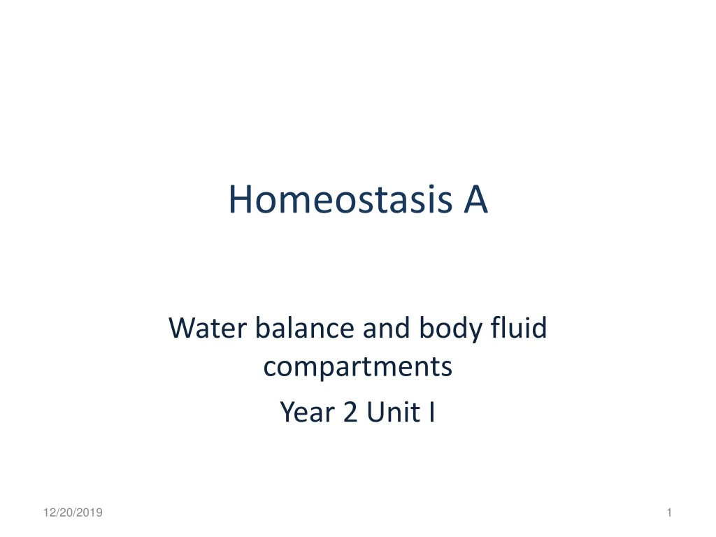 homeostasis a