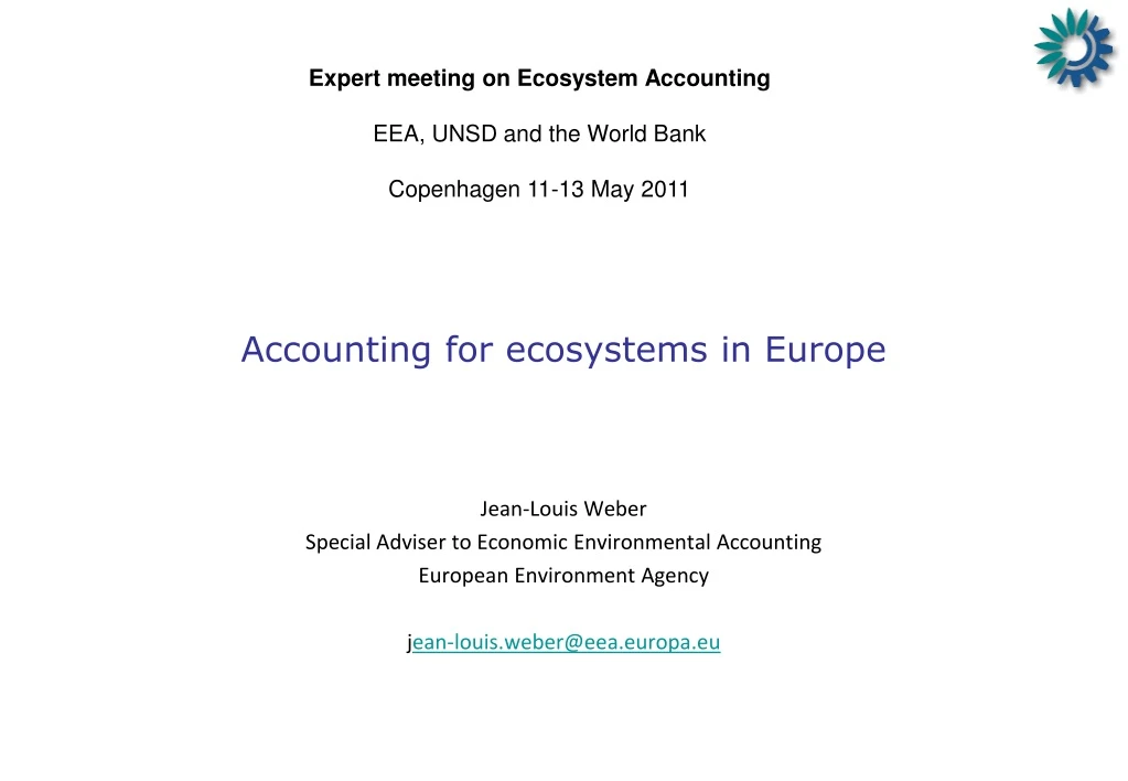 accounting for ecosystems in europe