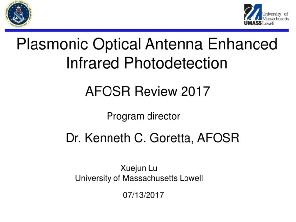 Plasmonic Optical Antenna Enhanced Infrared Photodetection