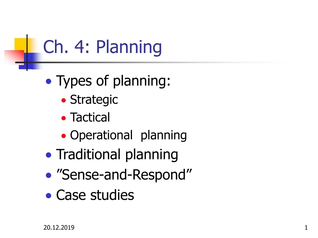 ch 4 planning
