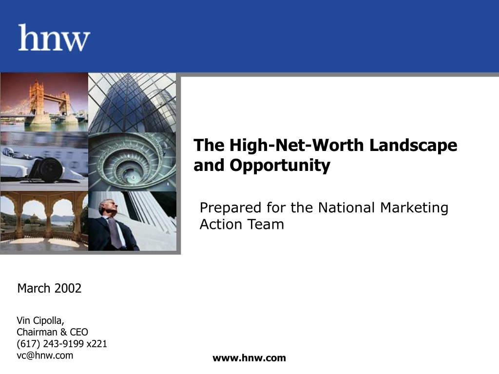 the high net worth landscape and opportunity