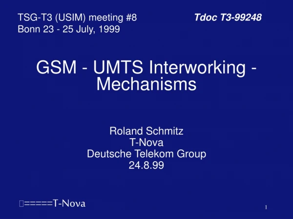 GSM - UMTS Interworking - Mechanisms