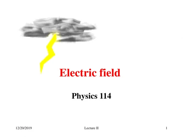 Electric field