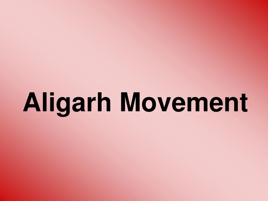 aligarh movement