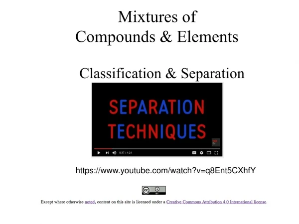 Mixtures of Compounds &amp; Elements