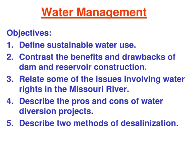 Water Management