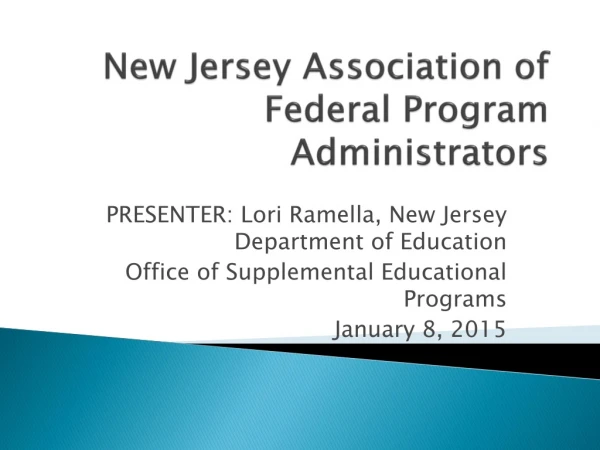 New Jersey Association of Federal Program Administrators