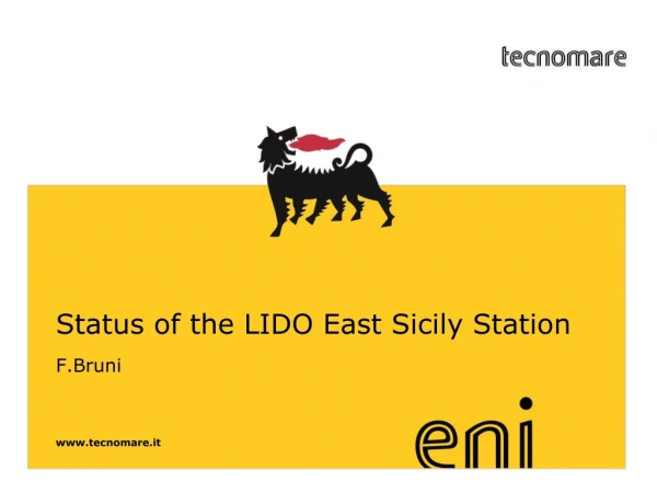 Status of the LIDO East Sicily Station