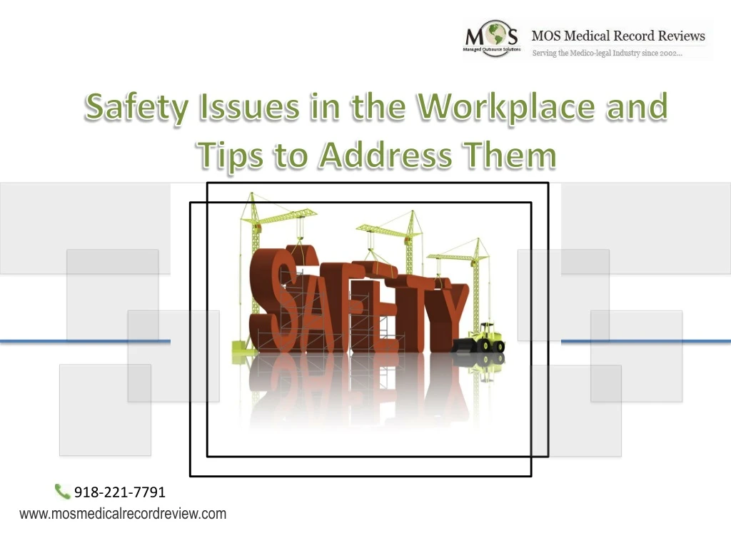 safety issues in the workplace and tips
