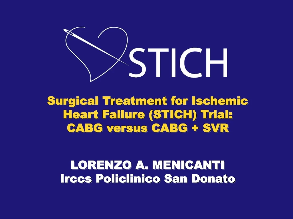 surgical treatment for ischemic heart failure