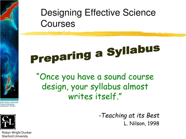 Designing Effective Science Courses