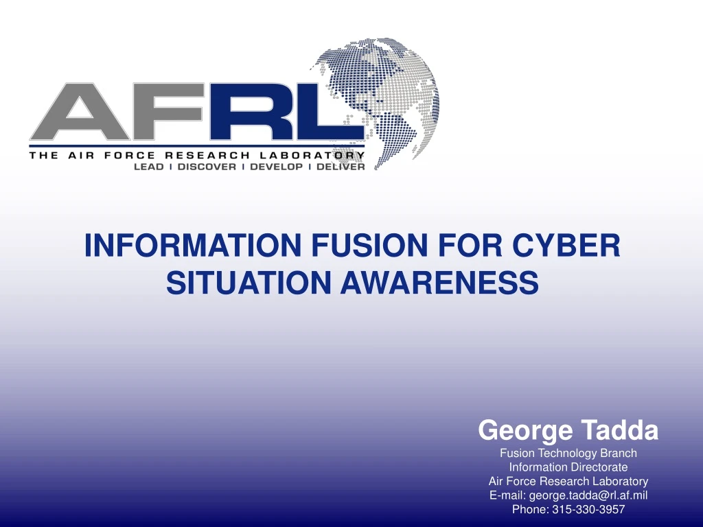 information fusion for cyber situation awareness