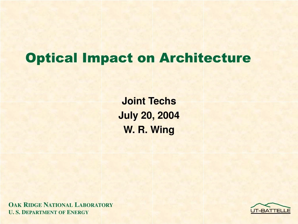 optical impact on architecture