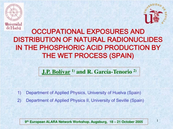 occupational exposures and distribution