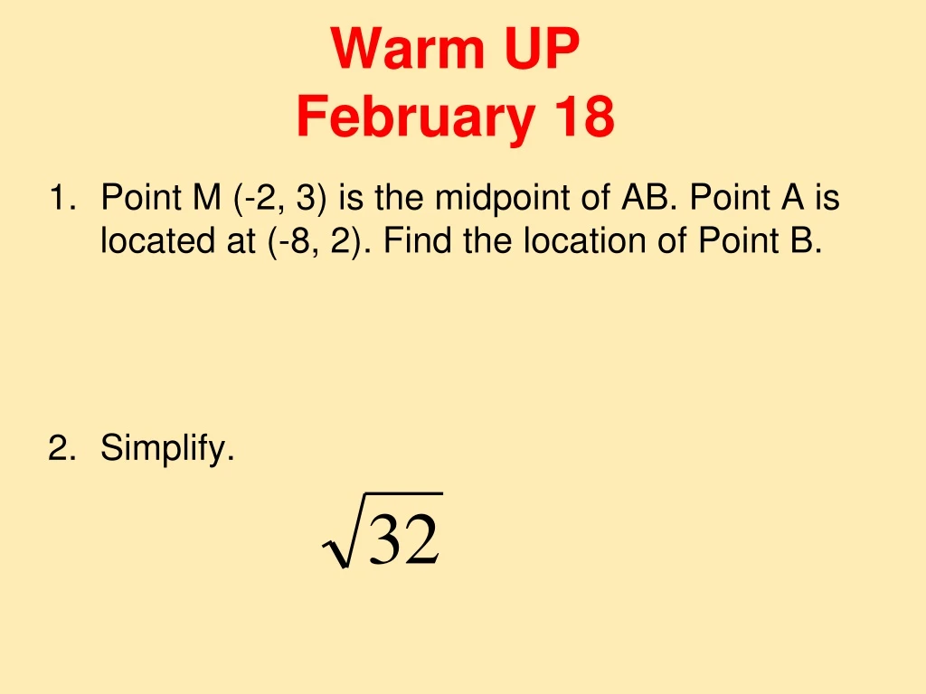 warm up february 18