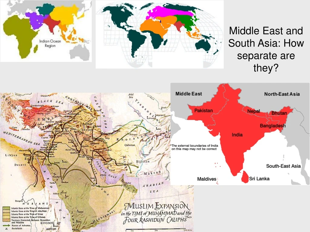 middle east and south asia how separate are they