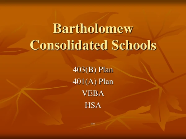 Bartholomew Consolidated Schools