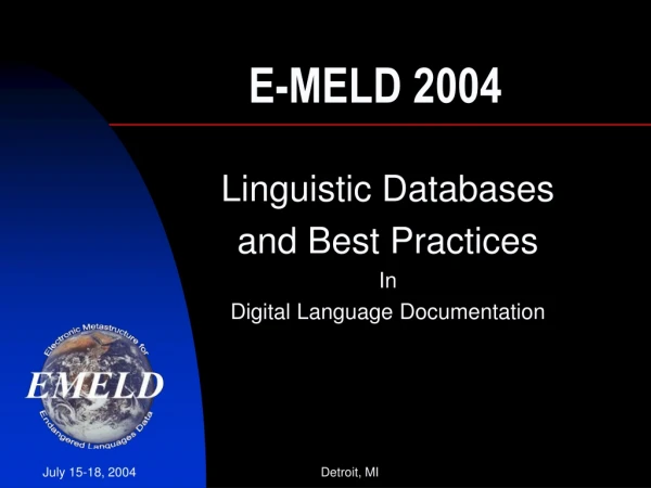 E-MELD 2004