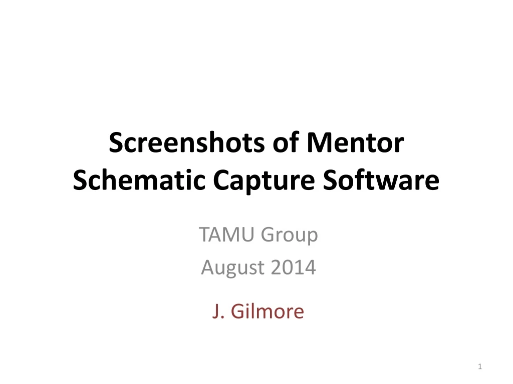screenshots of mentor schematic capture software