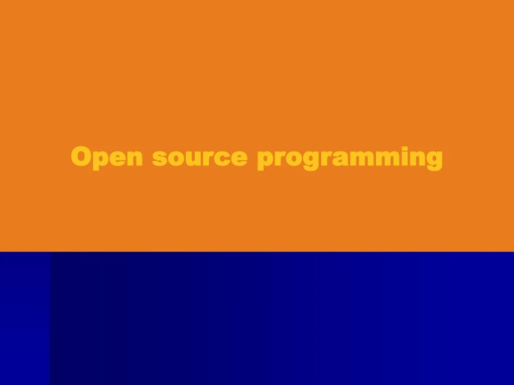 open source programming