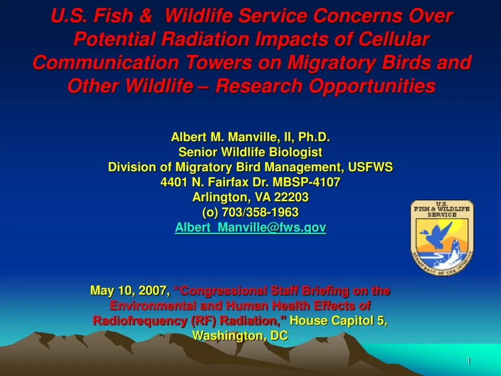 u s fish wildlife service concerns over potential