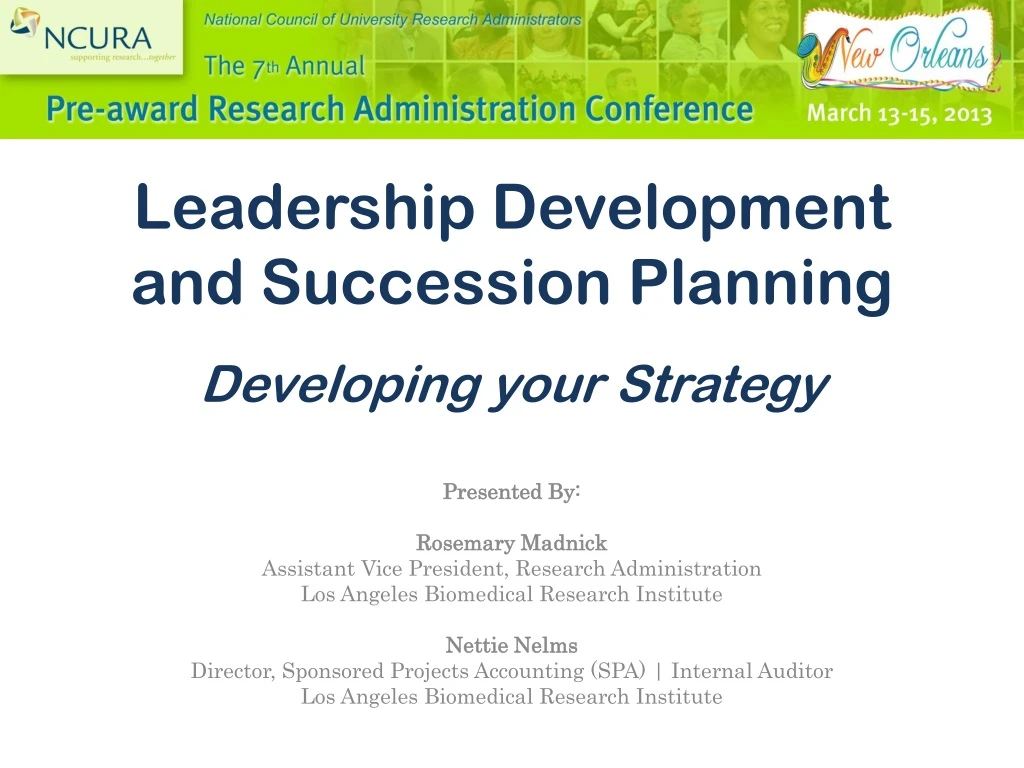 leadership development and succession planning developing your strategy