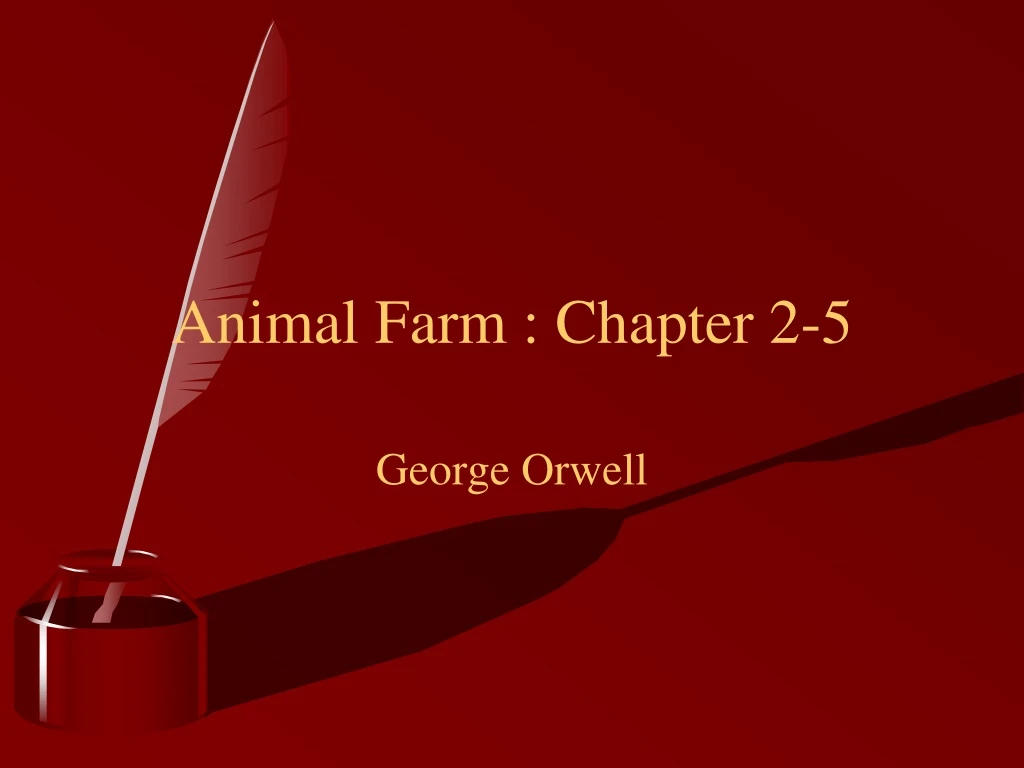 animal farm chapter 2 5