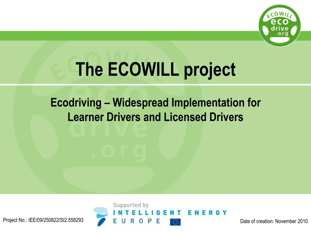 the ecowill project