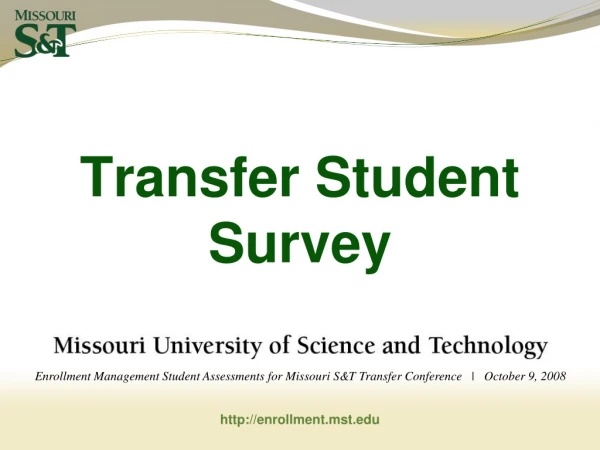 Transfer Student Survey