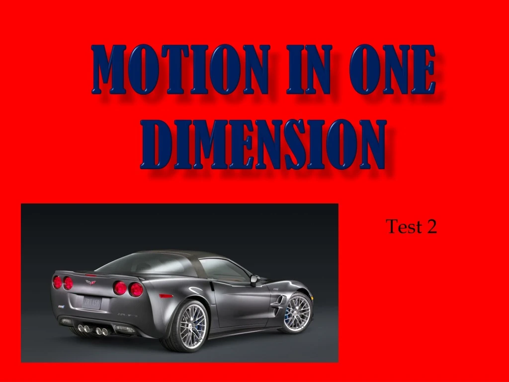 motion in one dimension